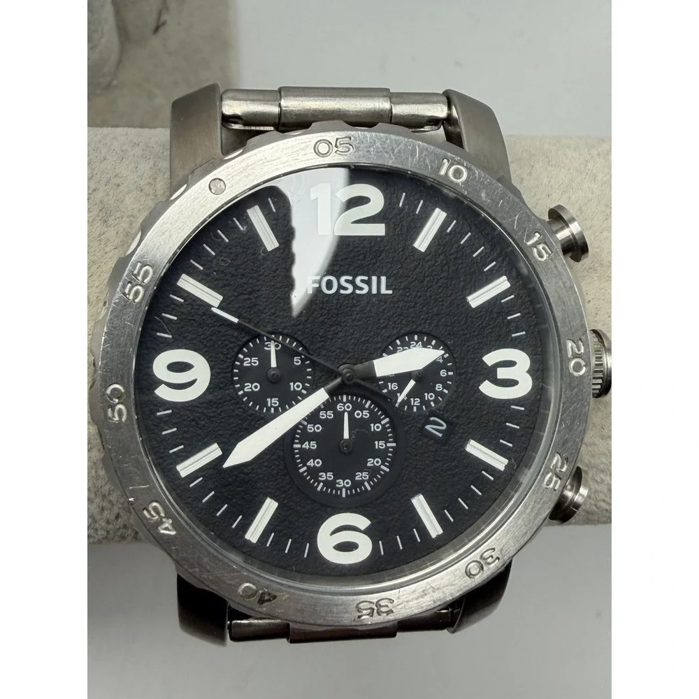 Fossil JR-1353 New Battery Nate Chronograph Mens Watch 49MM 8